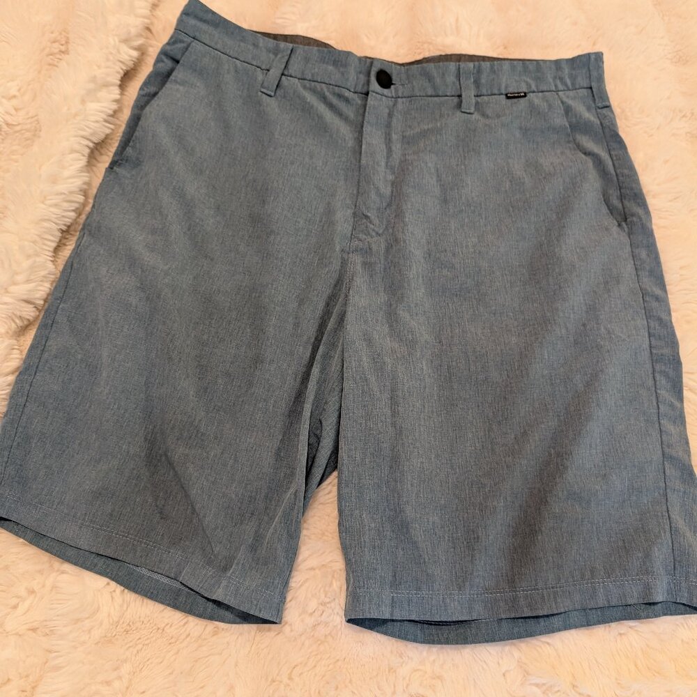 Hurley Men’s Hybrid Chino Shorts – Blue Chambray – Size 34